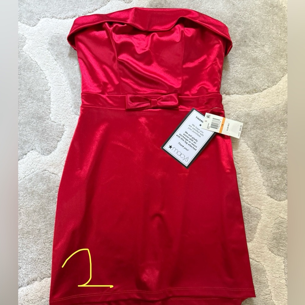 Brand new red strapless dress size 7/8 juniors